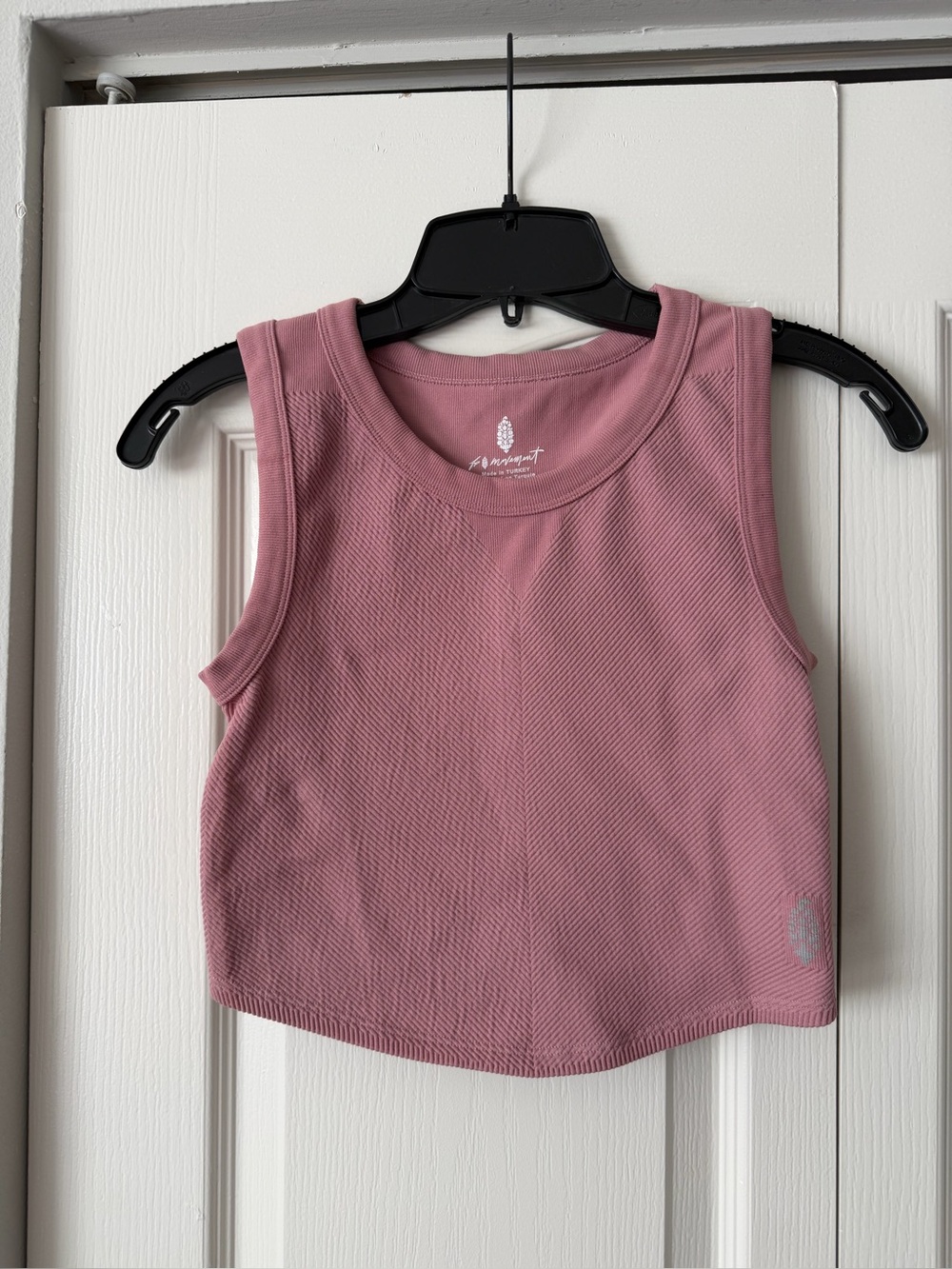 FP Movement by Free People Dusty Rose Ribbed Crop Tank